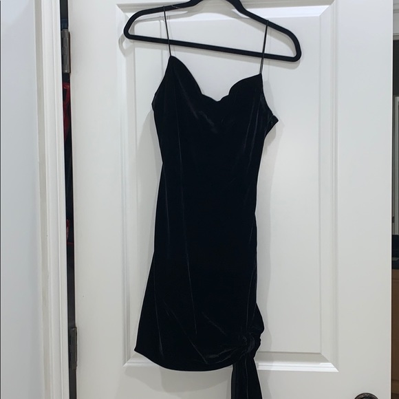Cinq A Sept Black Velvet Ryder Dress Size 4 - Picture 3 of 8